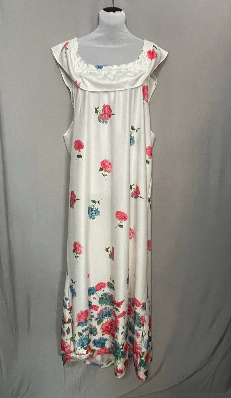 VTG Travel-Lite by Boutique L Floral Maxi House Dress L